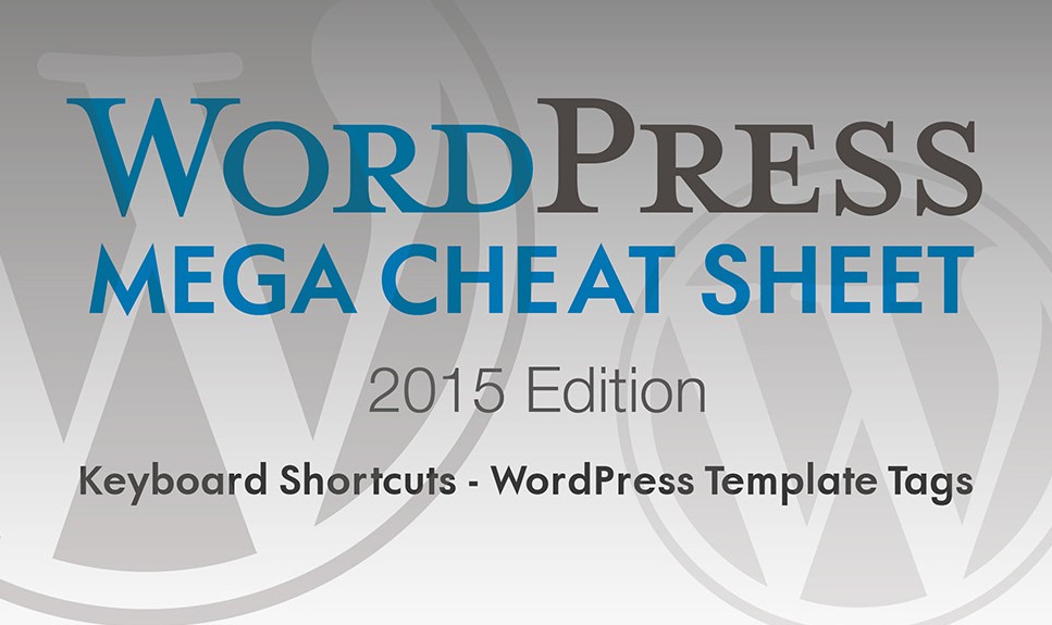 wordpress cheat sheet 2015